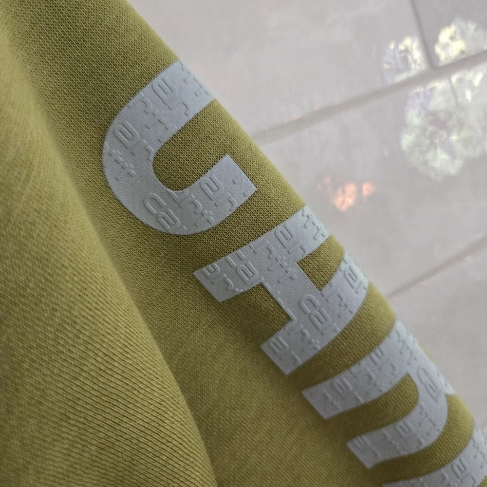 Carhartt Ladies' Sleeve Logo Crewneck Crew Sweatshirt Pullover Green Size Small - Picture 5 of 9